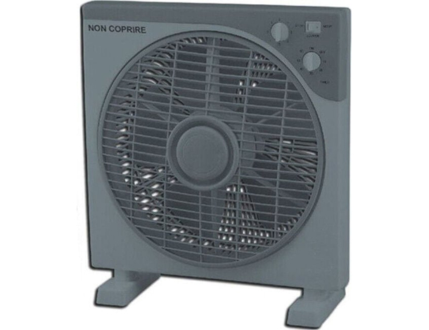 Ventilatore Portatile Quadrato Rinfrescante da Pavimento Tavolo 5 Pale 45W