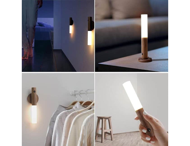 Applique LED da Interno con Sensore a Parete Ricaricabile Portatile Luce...