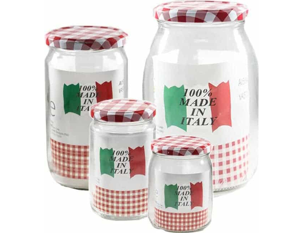 Set 12 Pezzi Contenitore Barattolo In Vetro con Coperchio Vasetti Tappo a...