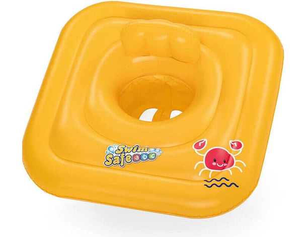 Ciambella Salvagente Mutandina Gonfiabile per Bambini Mare Piscina 76x76 Giallo