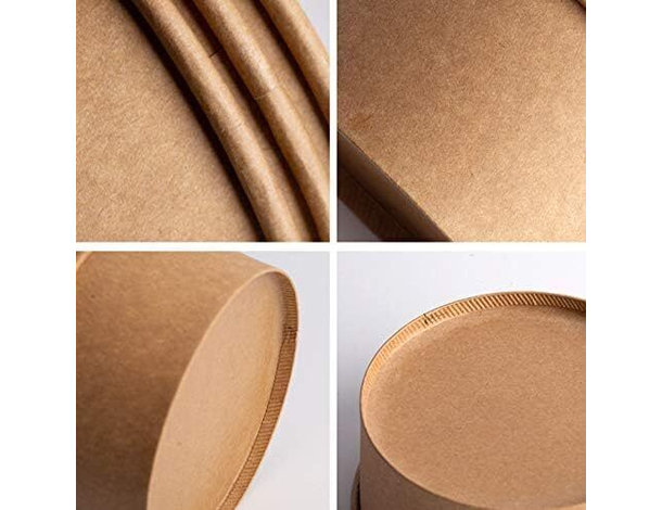 50 Insalatiere in Cartoncino Kraft Contenitore di Carta 500 cc Ciotole Poke...