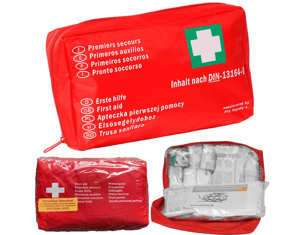 Kit Pronto Soccorso Auto Furgone Morbido Omologato Omologazione DIN 13164-2022