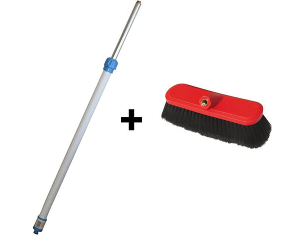 Kit Pulizia Pannelli Fotovoltaici Auto Idrospazzola Spazzolone Spazzola 188...