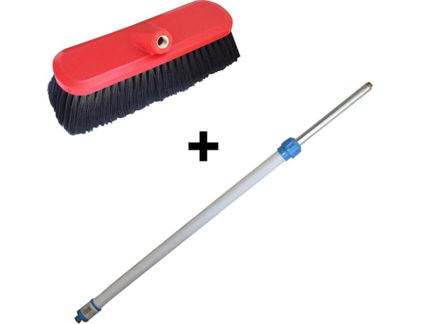 Kit Pulizia Pannelli Fotovoltaici Auto Idrospazzola Spazzolone Spazzola 188...