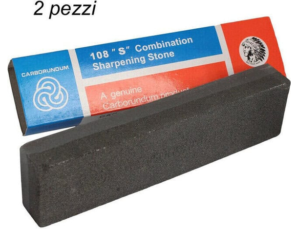 2 Pezzi Affila Lame in Pietra Doppia Grana Ripristina Ripara Coltelli Forbici
