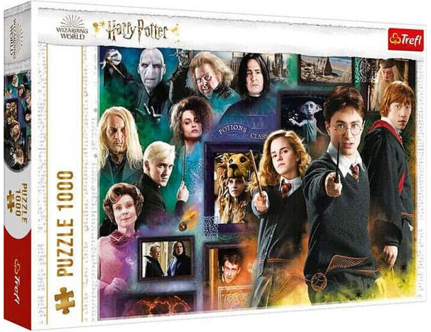 Puzzle 1000 Pezzi Harry Potter Hogwarts 68x48cm Alta Qualità Ron-Hermione-Harry