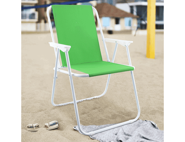 Sedia Relax Spiaggina per Mare e Giardino 52x44x75 cm Pieghevole da Campeggio...