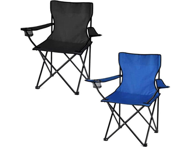 Sedia Pieghevole Campeggio Giardino Picnic Portatile con Braccioli...