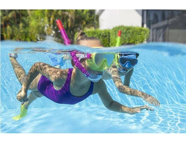 Set Maschera e Boccaglio pinne da Sub Antiappannamento Snorkeling Bambini 3-6...