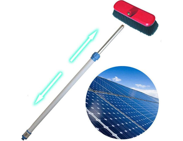Spazzola Pannelli Fotovoltaici Solari per Pulizia Lavaggio Lavare UV Spazzolone