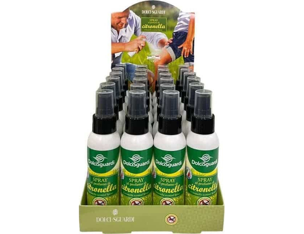 24 pz Acqua Profumata Spray Alla Citronella Anti Zanzare 100ml Made in Italy...