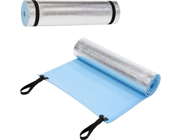 Tappetino Fitness Campeggio Yoga Materassino Isolante Palestra 180x50x0,6 cm