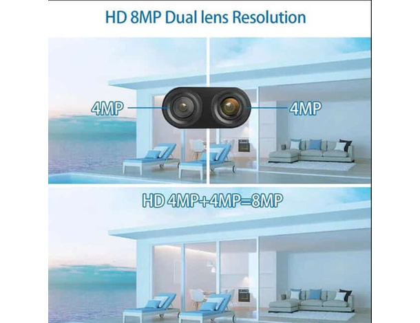 Telecamera IP CAM PTZ WIFI Camera Wireless Esterno Videocamera HD Zoom 10x 2