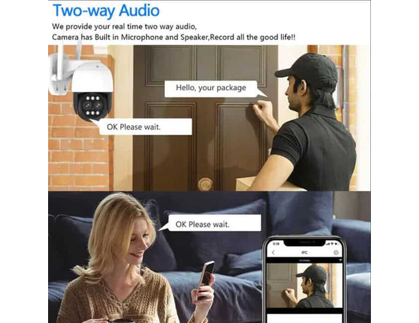 Telecamera IP CAM PTZ WIFI Camera Wireless Esterno Videocamera HD Zoom 10x 5