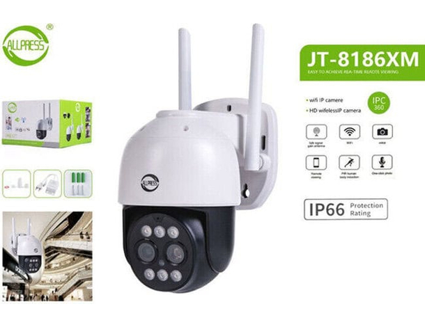 Telecamera IP CAM PTZ WIFI Camera Wireless Esterno Videocamera HD Zoom 10x 8