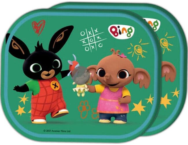 Coppia Tendine Laterali Parasole Auto Disney Bing Coniglietto 44x36 cm Bambini