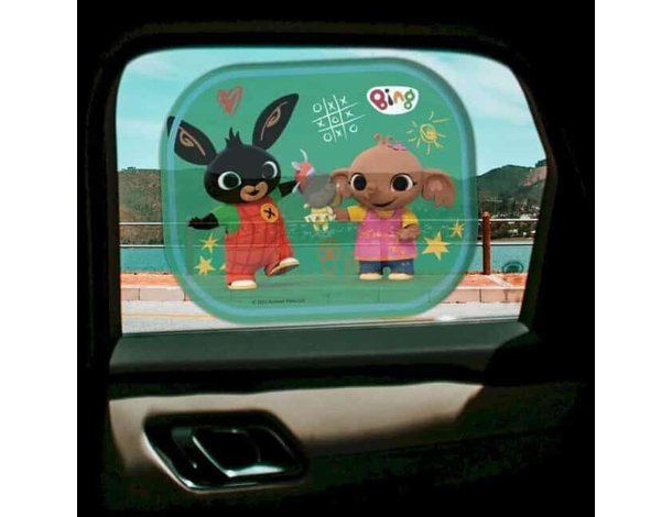 Coppia Tendine Laterali Parasole Auto Disney Bing Coniglietto 44x36 cm...