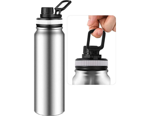Borraccia Termica 500ml in Acciaio Inox Termos Caldo Freddo Bottiglia Acqua