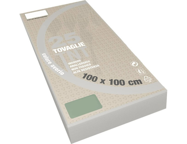 25x Tovaglie Colorate in TNT Tessuto Non Tessuto 100x100cm Feste Ristoranti...