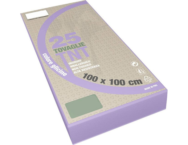 25x Tovaglie Colorate in TNT Tessuto Non Tessuto 100x100cm Feste Ristoranti...