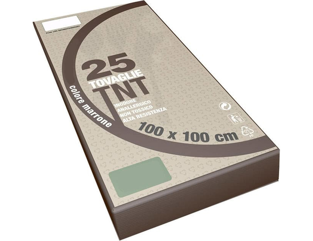 25x Tovaglie Colorate in TNT Tessuto Non Tessuto 100x100cm Feste Ristoranti...