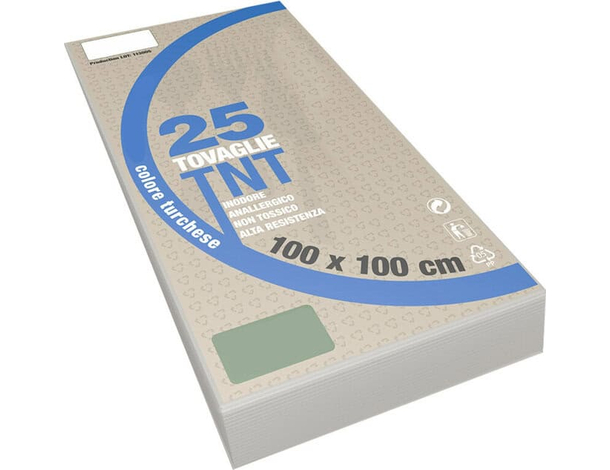 25x Tovaglie Colorate in TNT Tessuto Non Tessuto 100x100cm Feste Ristoranti...