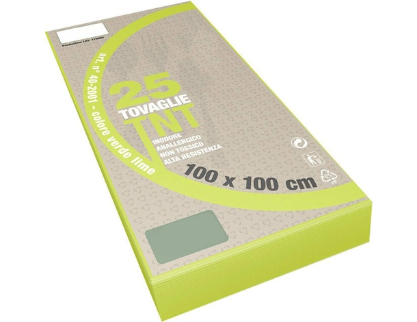 25x Tovaglie Colorate in TNT Tessuto Non Tessuto 100x100cm Feste Ristoranti...