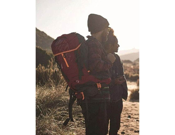 Zaino Unisex-Adulto Modello Dura Trek Rosso 45 L Trekking Campeggio...