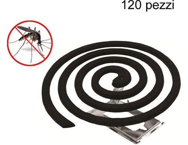 12 Confezioni da 10 Zampironi Zanzare Spirali Citronella Anti Zanzare Campeggio