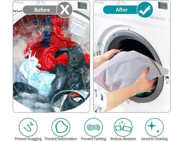 12x sacchetto retina per Lavaggio sacco cestello lavatrice biancheria bucato...