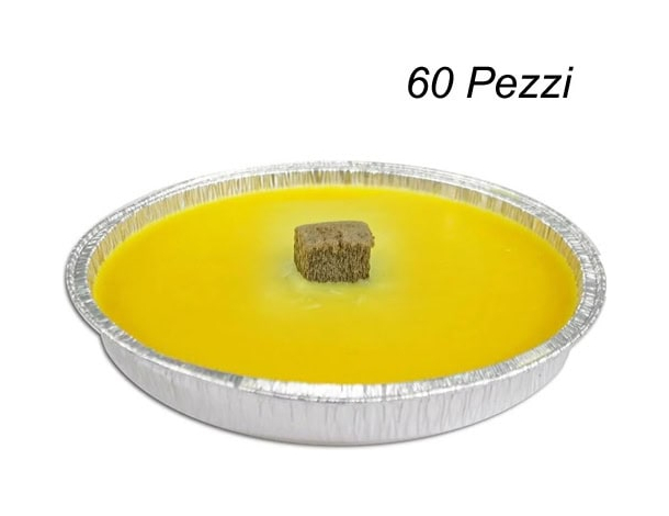 Set 60 Pezzi Candela Citronella In Alluminio Diametro 11x2 cm Anti Zanzare
