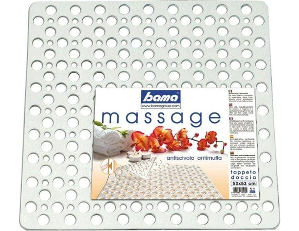 Tappetino Doccia Quadrato Antiscivolo Tappeto Bagno Fori Massage 53x53 cm...