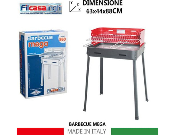 Griglia barbecue carbonella portatile MEGA picnic campeggio fornello...