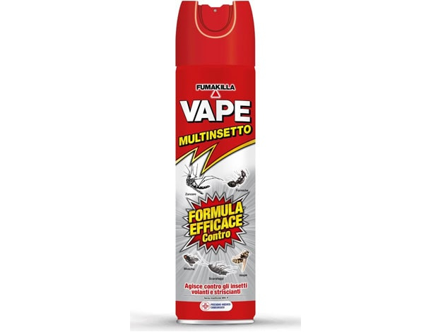 Vape Insetticida multinsetto Spray 400ml Zanzare Mosche Formiche Scarafaggi