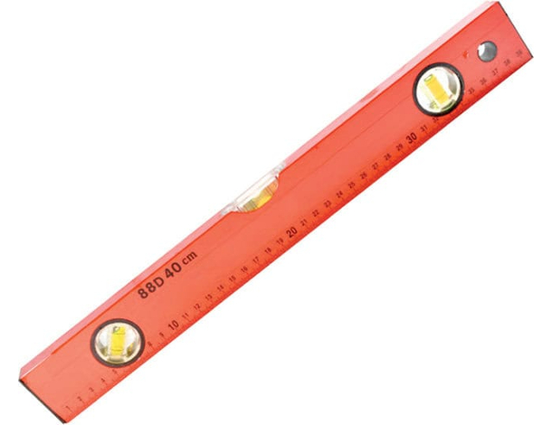 Livella a bolla professionale in alluminio a 3 bolle da 400mm righello integrato
