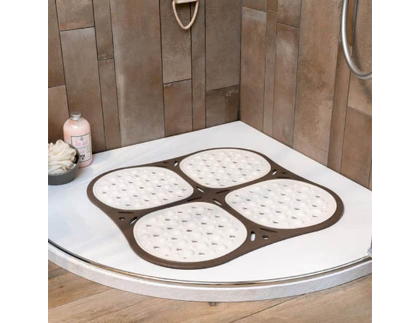 Tappetino Doccia Quadrato Antiscivolo Tappeto Bagno Fori Massage 53x53 cm...
