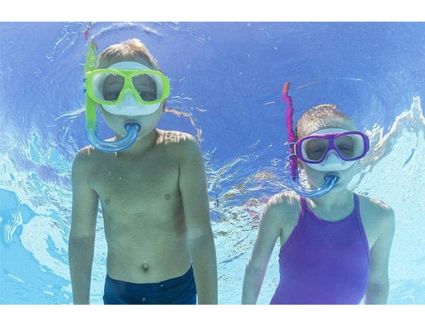 Set Maschera e Boccaglio da Sub Antiappannamento per Snorkeling 7-14 anni...