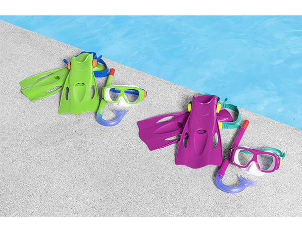 Set Maschera e Boccaglio da Sub Antiappannamento per Snorkeling 7-14 anni...