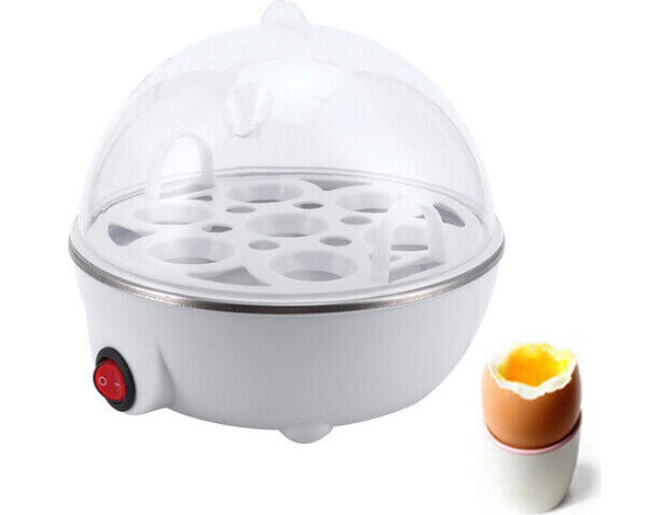 Cuociuova Elettrico Cuoci Uova Cucina Fino a 7 Uova Bollitore 350W 15x14 cm