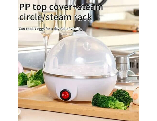 Cuociuova Elettrico Cuoci Uova Cucina Fino a 7 Uova Bollitore 350W 15x14 cm...