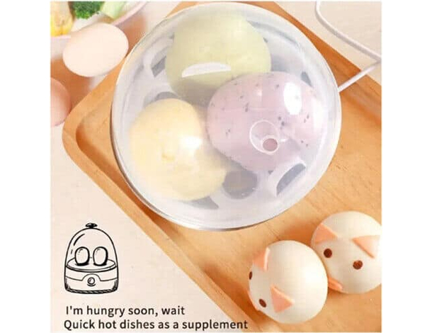 Cuociuova Elettrico Cuoci Uova Cucina Fino a 7 Uova Bollitore 350W 15x14 cm...