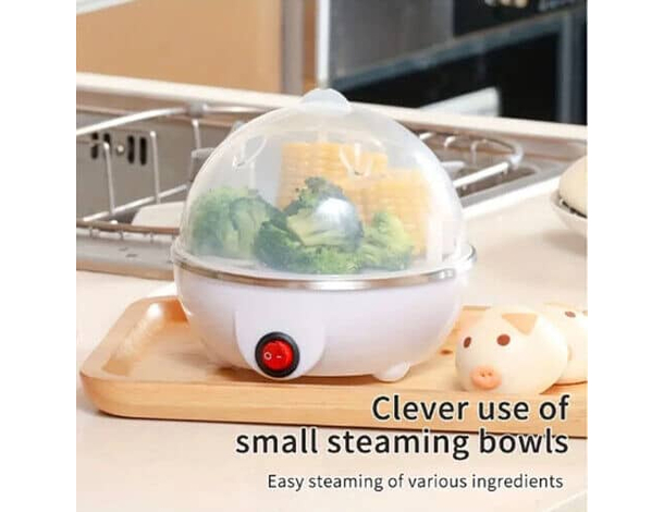 Cuociuova Elettrico Cuoci Uova Cucina Fino a 7 Uova Bollitore 350W 15x14 cm...