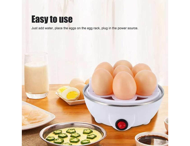 Cuociuova Elettrico Cuoci Uova Cucina Fino a 7 Uova Bollitore 350W 15x14 cm...
