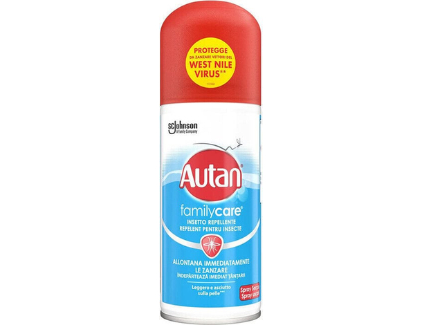 Spray Antizanzare Autan Family Care Insetto Repellente Protezione 4 Ore 100 ml