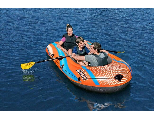 Canotto gommone mare Kondor 3000 con remi e pompa Bestway gonfiabile 246x122m...