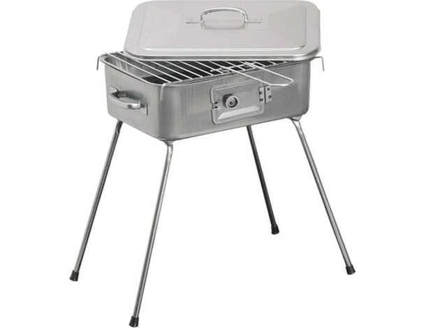 Barbecue grande pic nic fornacetta a carbonella griglia rettangolare 37x27x64 cm