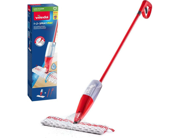 Scopa 1-2 Spray Max Sistema Lavapavimenti Spray Panno Microfibra riutilizzabile