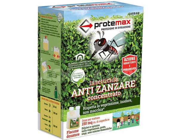 Insetticida Anti Zanzare Concentrato Anti Mosca Zecca Pulce 100ml per 150mq