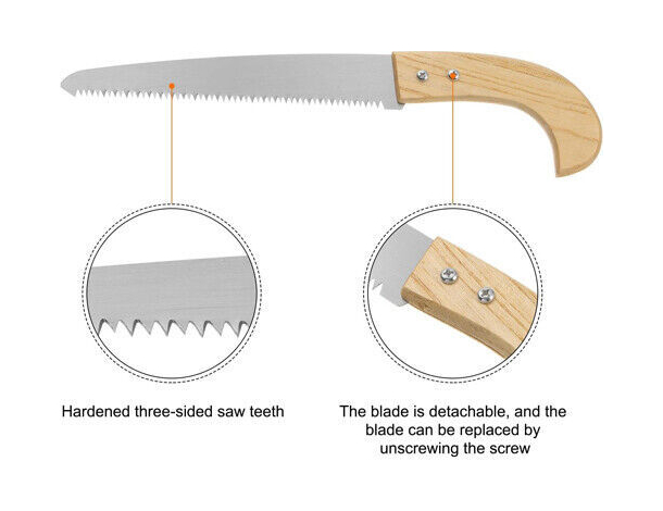 Segaccio Sega da Pota per Potatura Lama Dritta 35cm Seghetto Rami con Fodero...
