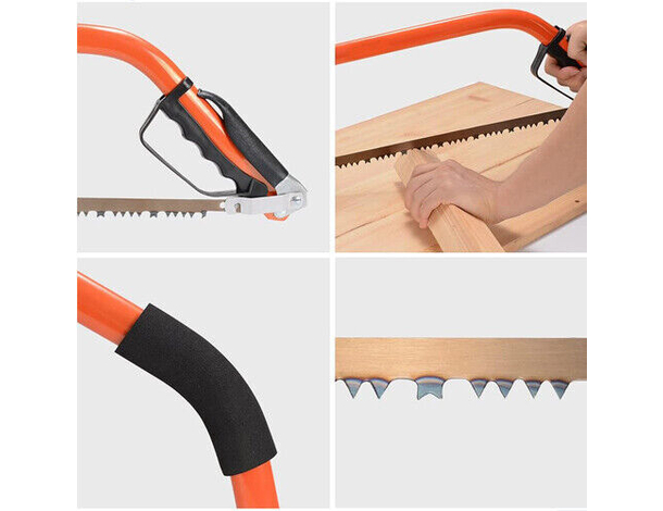 Sega Seghetto Segoncino Manuale ad Arco da Legno Legna Lama 45 cm Fai da Te...